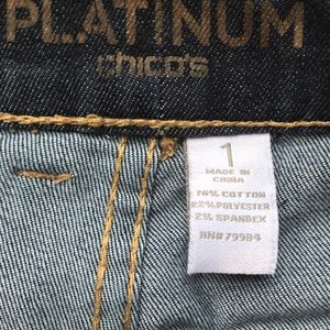 Platinum Chico’s Jeans